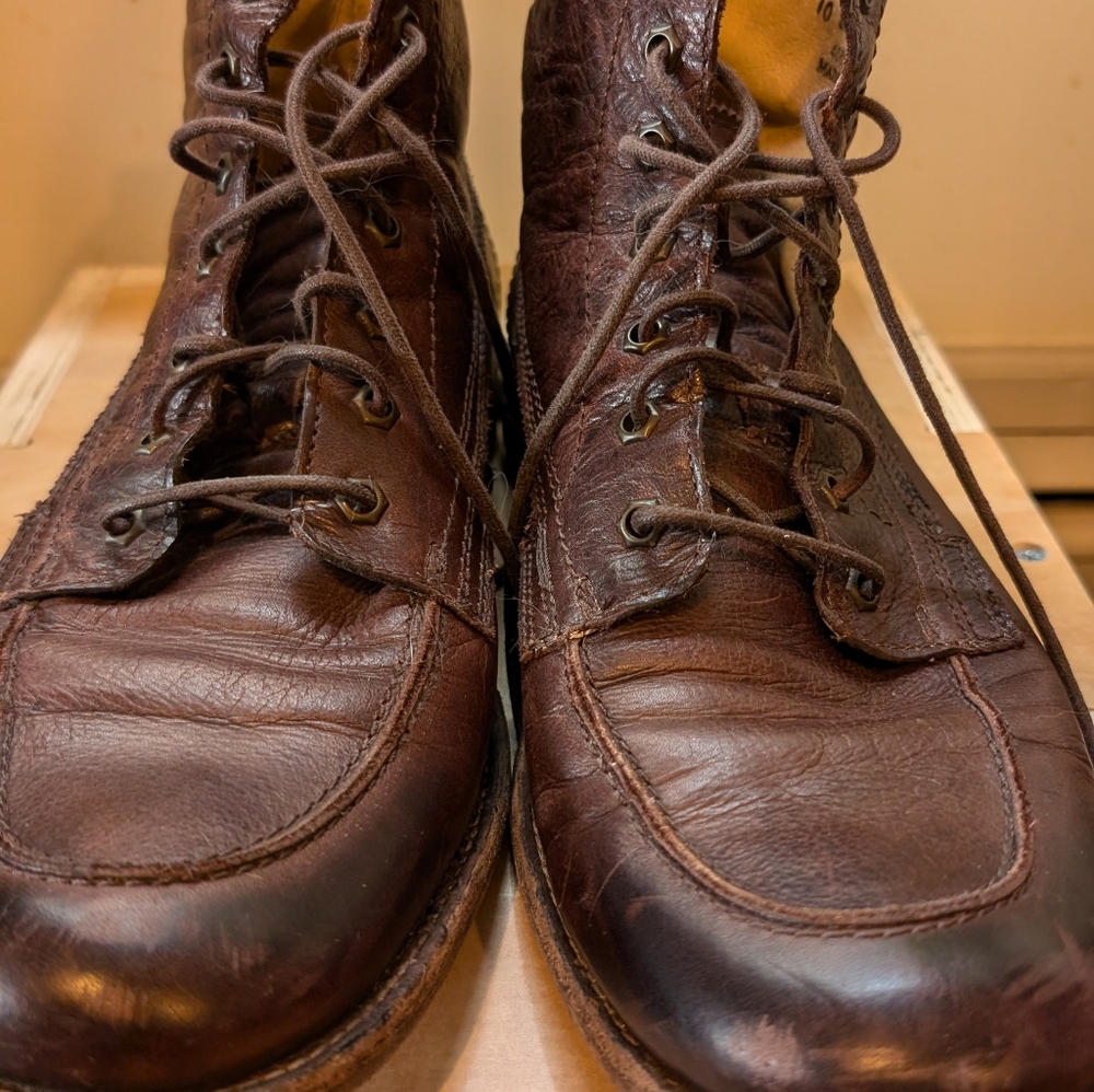 FRYE Men's Phillip's Work Boot, Dark Brown 10D